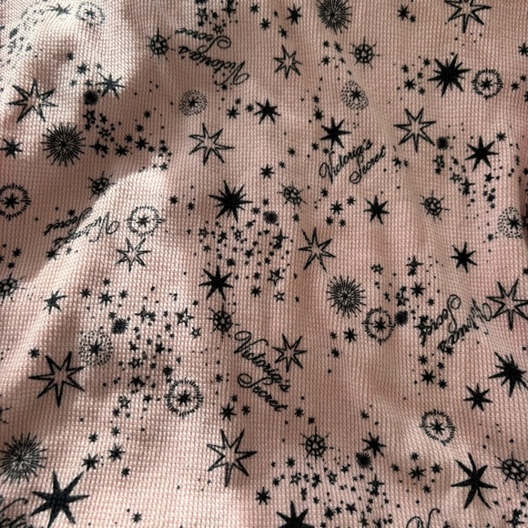 Victoria’s Secret pink black pajama set long sleeve sweats thermal NWT small - Picture 4 of 7